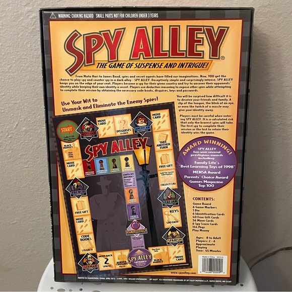 Spy Alley Board Game (The Game of Suspense and Intrigue!) - Picture 2 of 6